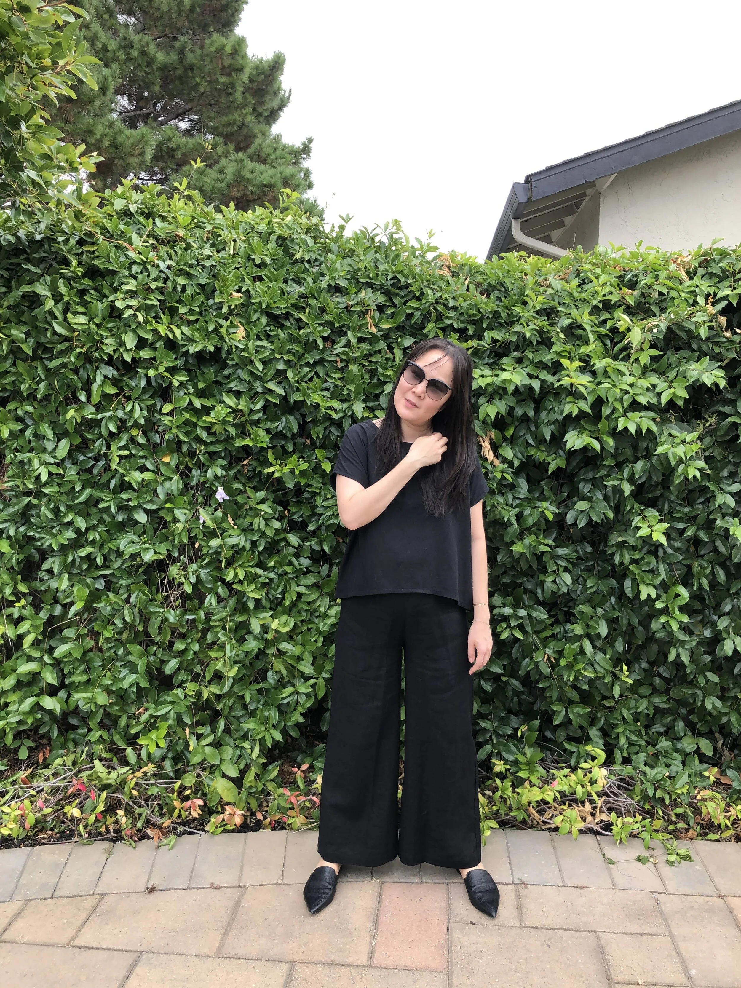Wide leg shop linen culottes